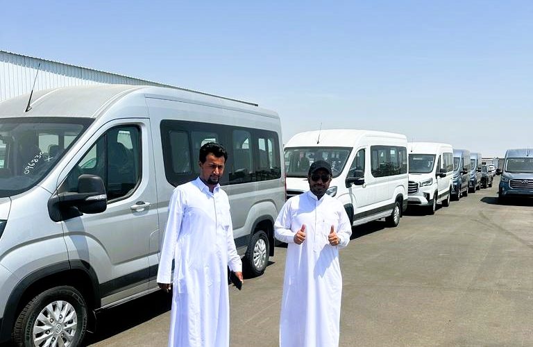 تم إضافة مجموعة باصات لأسطول الشركة